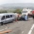 Scene of a truck accident where motorists sustained common injuries